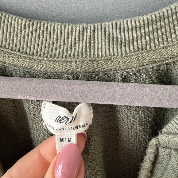 Aerie Olive Green Easy Street Pullover Sweater - Picture 4 of 12